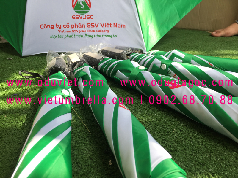 xưởng sản xuất ô dù cầm tay in logo quảng cáo